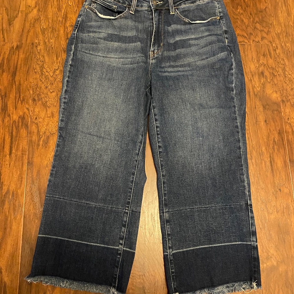 Judy Blue High Waist Wide Leg Crop W/ Wide Release Hem - Size - 14W